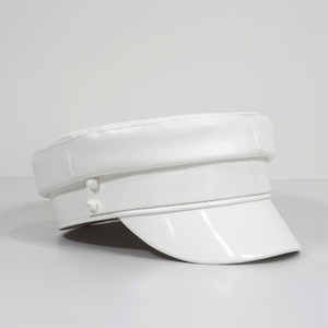 Gorra Fiddler con Acabado Desgastado, Estilo Retro, Gorra Plana Clásica Azul Marino, Gorra Náutica de Marinero con Visera - Product Image 6