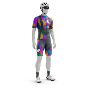 Premium Men <b>Cycling</b> Sportswear Custom Jersey and Bib Shorts Breathable <b>Cycling</b> Uniform for Road Racing and Mountain Biking - Product Image 3