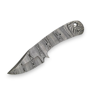 Damascus Steel DIY Blank <b>Blade</b> 0.5mm Thick Fixed Drop Point Full Tang High Quality Straight Edge Bushcraft Hunting <b>Knife</b> Kit OEM - Product Image 5