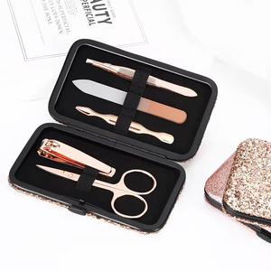Luxurious 5 in 1 Stainless Steel <b>Nail</b> Kit Portable Manicure <b>Set</b> with Case for Adult - Product Image 3
