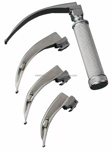Kit de laryngoscope électrique professionnel à LED argenté, 4 lames en acier inoxydable réutilisables, ensemble d'intubation CE ISO OEM ODM - Product Image 6