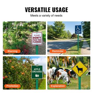 Palo per Insegne a U in Acciaio Verde Rinforzato da 2,4 m (8FT) - Confezione da 4 Pali Fissi per Recinzioni da Giardino, Cortile, Fattoria e Insegne da Prato - Product Image 2