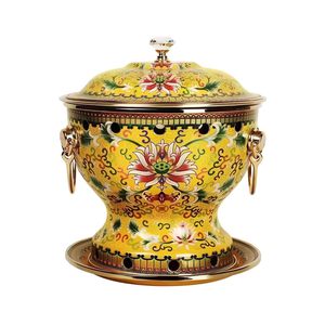 Nordic Metal Round Chafing <b>Dish</b> Enamel Print Food Warmer Buffet Chaffing <b>Dish</b> With Lid & <b>Stand</b> For Wedding Hotels Supplies - Product Image 6