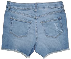 Short en jean déchiré pour filles Lot en stock au Bangladesh Vente en gros en vrac Short en jean tendance Tailles et styles variés Surplus prêt à expédier - Product Image 2