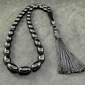 Tasbih Unisex de Resina Ámbar Naranja, Cuentas de Oración Misbaha y Collar de Moda |   Envío Rápido el Mismo Día - Product Image 5