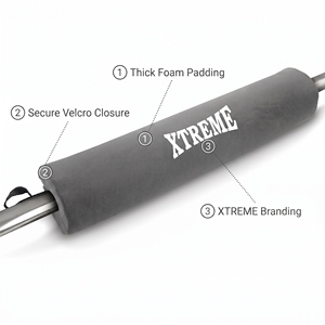 Almohadilla para Sentadillas con Barra XTREME con Logotipo Personalizado, Agarre Cómodo para Levantamiento de Pesas, Espuma Ecológica y Duradera, Capacidad de Carga de 15 lb, Accesorios de Gimnasio - Product Image 2