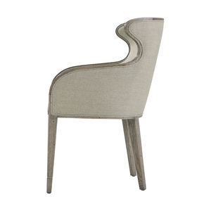 Chaise de salle à manger en bois massif avec dossier en forme de cuillère, tissu rembourré de qualité supérieure pour hôtel et mobilier de maison - Product Image 3
