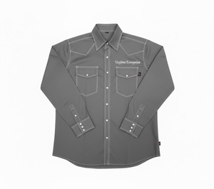 เสื้อเชิ้ตทำงานแขนยาวผ้าฝ้ายทนไฟสำหรับผู้ชาย ตะเข็บตัดกัน กระเป๋าหน้าอก แห้งเร็ว ป้องกันไฟฟ้าสถิต ติดกระดุมแป๊ก - Product Image 2