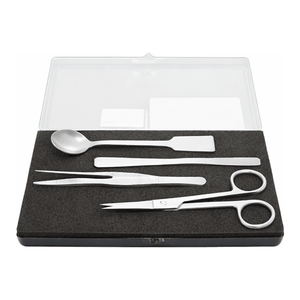 Fournitures de laboratoire, ensemble de chimiste Hammacher en acier chromé nickelé 5 pièces pour les laboratoires chimiques - Product Image 1