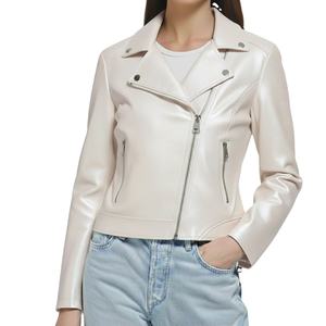 Veste zippée en cuir véritable tricoté écologique de haute qualité pour femmes et hommes, coupe ajustée, luxe premium, imperméable et réversible - Product Image 1