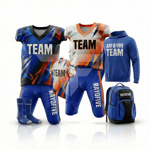 Achetez un maillot de football américain en gros, tissu en maille léger, coupe unisexe pour adulte, manches courtes, respirant. - Product Image 1