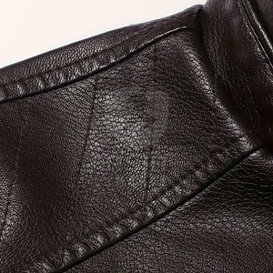 Modern <b>Men</b> Leather <b>Jacket</b> <b>Lightweight</b> Durable Material Comfortable Fit Ideal <b>For</b> Winter Wear Daily Style - Product Image 3
