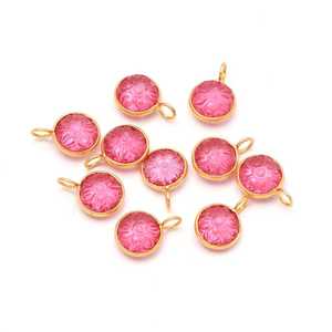 Colgante de Flor de Cuarzo Turmalina Rosa AAA, Plata de Ley 925, Gema Tallada a Mano, Amuleto de Piedra de Turmalina para Fabricación de Joyas - Product Image 6