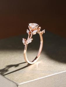 Bague en argent 925 avec moissanite, style texture rotin, unisexe, pour usage quotidien, mariage, fiançailles, anniversaire, fêtes – Idéale - Product Image 4