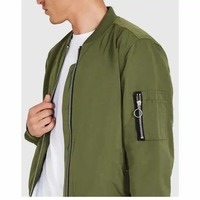 Blouson Bomber matelassé imperméable pour homme, noir uni, col montant, logo frontal, à capuche, grande taille, fermeture éclair, vente en gros