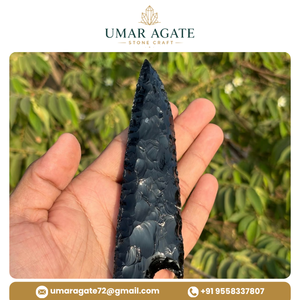 Athame de Obsidiana Negra de 6 Pulgadas, Piedra Preciosa Tallada, Calidad Premium, para Rituales Espirituales, Amuleto, Regalo - Product Image 4