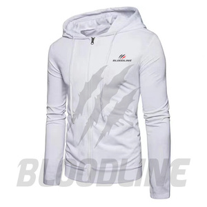 High Quality Blank Zipper Hoodie Jacket Streetwear Custom Cotton Zip Hoodie Knitted Heavyweight Regular Fit Zip up Hoodie - Product Image 3