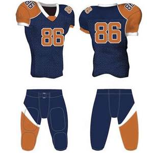 Maillot de football américain personnalisé pour adulte, 100 % polyester, coupe ajustée, respirant, séchage rapide, sangle réglable, col en V, transfert thermique - Product Image 6