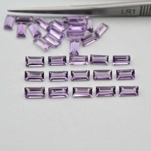 2x4mm-7x14mm Naturel Rose Améthyste À Facettes Baguette Coupe Gemme AAA Grade Rose De France Améthyste Anneau Pendentif Pour Bijoux - Product Image 1
