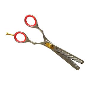 Ciseaux pour cheveux clairsemés, lame en acier inoxydable, 30 dents, manche rouge, pour droitiers, manche long, ciseaux de coupe professionnels - Product Image 4
