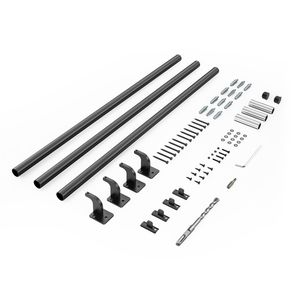Corrimano per Scale a Parete in Alluminio Galvanizzato Nero da 10 Piedi, Tubo da 1,26 Pollici, per Uso Interno ed Esterno - Categoria Prodotto: Componenti per Scale - Product Image 1