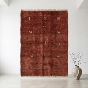 Luxury Handmade Area Rug Classic Floral Pattern Soft Wool Flat Pile Carpet for Living Room Bedroom Home Decor - Product Image 1