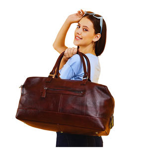 Bolsa de Viaje de Cuero Premium, Fabricada con Cuero Vacuno de Grano Completo, Bolso de Mano Grande para Viajes Cortos, para Viajes de Negocios, Personalizable, Fabricación OEM - Product Image 4