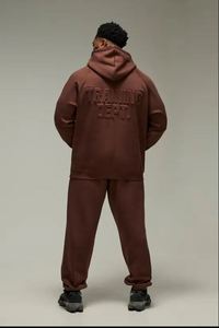 Sweat à capuche en molleton pour homme avec gaufrage personnalisé au dos, 100% Coton, Grammage lourd 550 g/m², Coupe ample, Anti-boulochage, Broderie, pour l'entraînement sportif - Product Image 2