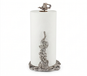 Grapes Design Silver Finished Towel Stand Elegant <b>Bathroom</b> <b>Accessory</b> Perfect For Home Use Kitchen Use And Hotel Use - Product Image 3