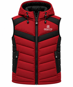 OEM Custom logo High Quality customized Puffer Coat <b>Men's</b> without sleeve hoodie puffer Jacket Custom Winter <b>mens</b> Puffer jackets - Product Image 1
