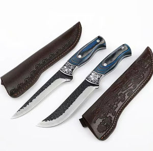 Couteau de chasse Bowie en acier inoxydable, bord dentelé, qualité industrielle, garantie 3 ans, personnalisable OEM, manche en plastique, lame noire - Product Image 3