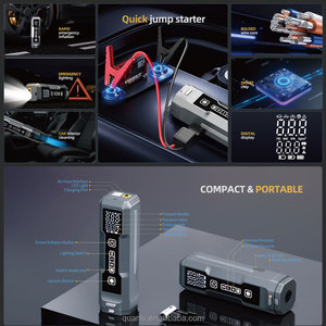 Máy bơm lốp xe điện không dây có màn hình LED Chất liệu ABS Máy đo áp suất lốp <span class=keywords><strong>12V</strong></span> Tiếng ồn 75dB - Product Image 4