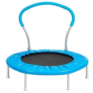 36-Inch Metal Trampoline with Handle Black Color - Product Image 2