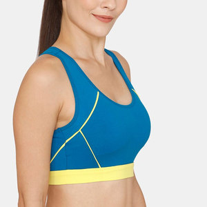 <b>Blue</b> Yellow Sport <b>Bra</b> With Yellow Waist Fitness Active Women Sport <b>Bra</b> New Design Quick Dry Sweat Wicking 2026 Oem Services - Product Image 4