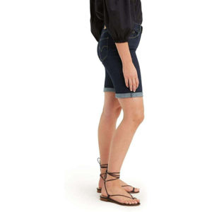 Women's Vintage Cotton Denim Shorts <b>Elastic</b> Waist Windproof Breathable Summer Fashion Raw Ripped Design - Product Image 2