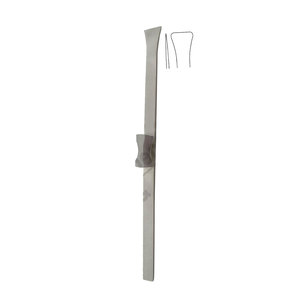 ทับทิม osteotome 18.5ซม. 16มม. ใบมีดสองด้านเป็นเส้นตรงหรือโค้งเล็กน้อยเครื่องมือผ่าตัดพื้นฐาน - Product Image 1