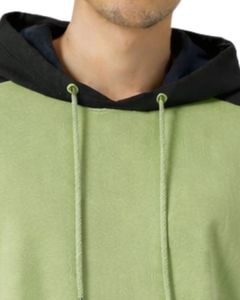 T-shirt à capuche personnalisé pour homme, manches courtes, décontracté, en coton doux, pour l'été, vert olive, noir, style streetwear - Product Image 5