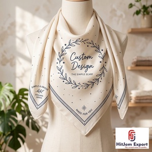 Écharpes carrées personnalisées imprimées en gros, étiquette privée, écharpes promotionnelles tendance, service de fabrication textile OEM ODM - Product Image 6
