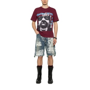 Shorts en jean pour homme, coupe ample, taille haute, déchirés, délavés, respirants, style streetwear, patchwork, 100% coton, OEM - Product Image 1