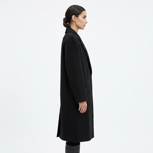 Abrigo largo de lana para mujer, estilo gabardina, doble botonadura, hasta la rodilla, de lujo, cálido, con dos bolsillos, para otoño e invierno. - Product Image 4
