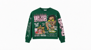 <b>Men's</b> Long Sleeve Purple Sweatshirt With Graphic Print Street Style O-Neck Regular Fit - Product Image 4