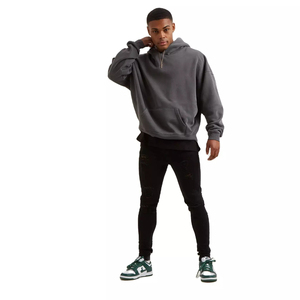 Sudadera con Capucha Extra Grande Personalizada de Estilo Urbano, Precio de Fábrica, Talla Adulto, Sudaderas Extra Grandes para Hombre - Product Image 4