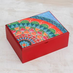 Premium Handmade Painted Wooden Gift <b>Box</b> Elegant <b>Keepsake</b> Storage Case for Jewelry Wedding Return Gifts Custom Logo - Product Image 4