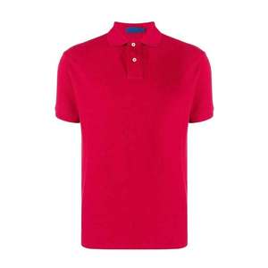 เสื้อโปโลผู้ชายสีแดง ผ้าโพลีเอสเตอร์เนื้อปิเก้ ปักโลโก้ด้านหน้า ไซส์ใหญ่ แขนสั้น สไตล์ลำลอง - Product Image 2