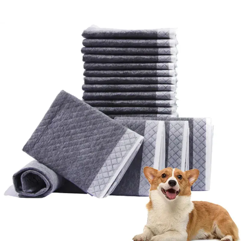 Proveedor de productos para mascotas China Hoja de entrenamiento para cachorros biodegradable desechable de carbón de bambú ecológico impermeable