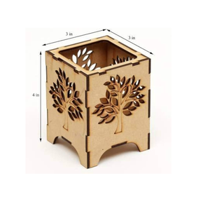 MDF Pen Holder Cup <b>Creative</b> Cute Cat Stationery Holder MDF Pen Holder Desk Stationary Accessories - Product Image 5