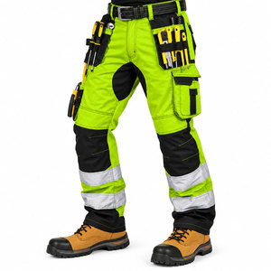 Pantalon de travail de sécurité ANSI Classe 1, conception de haute qualité 2026, personnalisé, en nylon haute résistance, imperméable, avec LED et protection anti-flamme - Product Image 3