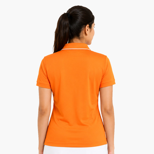Polo décontracté en tricot pour femme, en coton uni, à manches courtes, respirant, boutonné, été 2026 - Product Image 2