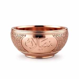 Luxury Decorative Glass Bowl with Metal Rim Elegant Fruit Serving Bowl for Home Decor - Product Image 4