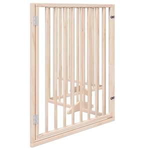Barrière pliable pour chien en bois de peuplier à 4 panneaux avec porte, 126,0 pouces, enclos et barrières pour animaux de compagnie - Product Image 5